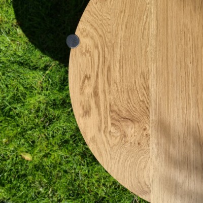 Table basse ronde en chêne massif